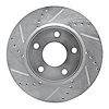 631-67103L Drilled/Slotted Brake Rotor [Silver], Fits Select Multiple Makes/Models, Position: Front Left - image 1