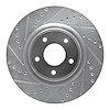 631-67104L Drilled/Slotted Brake Rotor [Silver], 2014-2019 Infiniti/Nissan, Position: Front Left - image 1