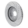 631-67105L Drilled/Slotted Brake Rotor [Silver], Fits Select Infiniti/Nissan, Position: Front Left - image 4