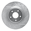 631-67105R Drilled/Slotted Brake Rotor [Silver], Fits Select Infiniti/Nissan, Position: Front Right - image 1