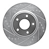 631-67106L Drilled/Slotted Brake Rotor [Silver], Fits Select Multiple Makes/Models, Position: Front Left - image 1
