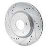 631-67106L Drilled/Slotted Brake Rotor [Silver], Fits Select Multiple Makes/Models, Position: Front Left - image 2