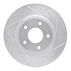 631-67106R Drilled/Slotted Brake Rotor [Silver], Fits Select Multiple Makes/Models, Position: Front Right - image 1