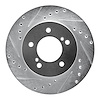 631-67107L Drilled/Slotted Brake Rotor [Silver], 1993-2002 Multiple Makes/Models, Position: Front Left - image 1