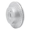 631-67108L Drilled/Slotted Brake Rotor [Silver], Fits Select Infiniti/Nissan, Position: Front Left - image 2