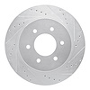 631-67108R Drilled/Slotted Brake Rotor [Silver], Fits Select Infiniti/Nissan, Position: Front Right - image 1