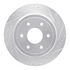 631-67109R Drilled/Slotted Brake Rotor [Silver], Fits Select Infiniti/Nissan, Position: Rear Right - image 1