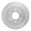 631-67110L Drilled/Slotted Brake Rotor [Silver], Fits Select Infiniti/Nissan, Position: Rear Left - image 1