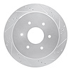 631-67110R Drilled/Slotted Brake Rotor [Silver], Fits Select Infiniti/Nissan, Position: Rear Right - image 1