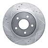 631-67111L Drilled/Slotted Brake Rotor [Silver], Fits Select Infiniti/Nissan, Position: Rear Left - image 1