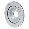 631-67111L Drilled/Slotted Brake Rotor [Silver], Fits Select Infiniti/Nissan, Position: Rear Left - image 4