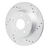 631-67111R Drilled/Slotted Brake Rotor [Silver], Fits Select Infiniti/Nissan, Position: Rear Right - image 2