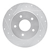 631-67113L Drilled/Slotted Brake Rotor [Silver], Fits Select Infiniti/Nissan, Position: Rear Left - image 1