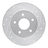 631-67113R Drilled/Slotted Brake Rotor [Silver], Fits Select Infiniti/Nissan, Position: Rear Right - image 1