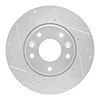 631-67114L Drilled/Slotted Brake Rotor [Silver], Fits Select Infiniti/Nissan, Position: Front Left - image 1