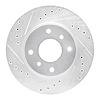 631-68000L Drilled/Slotted Brake Rotor [Silver], 1990-1992 Infiniti/Nissan, Position: Front Left - image 1