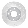 631-68000R Drilled/Slotted Brake Rotor [Silver], 1990-1992 Infiniti/Nissan, Position: Front Right - image 1