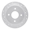 631-68001L Drilled/Slotted Brake Rotor [Silver], 1990-1992 Infiniti/Nissan, Position: Rear Left - image 1