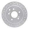 631-68003L Drilled/Slotted Brake Rotor [Silver], 1990-1996 Infiniti/Nissan, Position: Rear Left - image 1