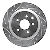 631-68009L Drilled/Slotted Brake Rotor [Silver], 2003-2008 Infiniti/Nissan, Position: Rear Left - image 1