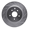 631-68009R Drilled/Slotted Brake Rotor [Silver], 2003-2008 Infiniti/Nissan, Position: Rear Right - image 1