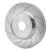 631-68012L Drilled/Slotted Brake Rotor [Silver], Fits Select Infiniti/Nissan, Position: Front Left - image 2