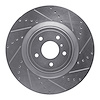 631-68012R Drilled/Slotted Brake Rotor [Silver], Fits Select Infiniti/Nissan, Position: Front Right - image 1