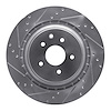 631-68013L Drilled/Slotted Brake Rotor [Silver], Fits Select Infiniti/Nissan, Position: Rear Left - image 1