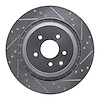 631-68013R Drilled/Slotted Brake Rotor [Silver], Fits Select Infiniti/Nissan, Position: Rear Right - image 1