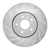 631-68014L Drilled/Slotted Brake Rotor [Silver], 2005-2014 Infiniti/Nissan, Position: Front Left - image 1