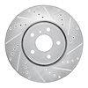 631-68014R Drilled/Slotted Brake Rotor [Silver], 2005-2014 Infiniti/Nissan, Position: Front Right - image 1
