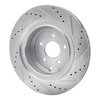 631-68015L Drilled/Slotted Brake Rotor [Silver], Fits Select Infiniti/Nissan, Position: Rear Left - image 4