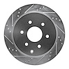 631-68017L Drilled/Slotted Brake Rotor [Silver], Fits Select Infiniti/Nissan, Position: Rear Left - image 1
