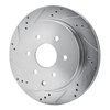 631-68017L Drilled/Slotted Brake Rotor [Silver], Fits Select Infiniti/Nissan, Position: Rear Left - image 2