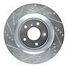 631-68018L Drilled/Slotted Brake Rotor [Silver], Fits Select Infiniti/Nissan, Position: Front Left - image 1