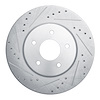 631-68019L Drilled/Slotted Brake Rotor [Silver], Fits Select Infiniti/Nissan, Position: Rear Left - image 1