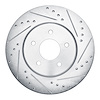 631-68019R Drilled/Slotted Brake Rotor [Silver], Fits Select Infiniti/Nissan, Position: Rear Right - image 1