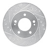 631-72004L Drilled/Slotted Brake Rotor [Silver], 1983-1989 Multiple Makes/Models, Position: Front Left - image 1