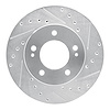 631-72004R Drilled/Slotted Brake Rotor [Silver], 1983-1989 Multiple Makes/Models, Position: Front Right - image 1