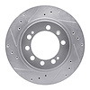 631-72005L Drilled/Slotted Brake Rotor [Silver], 1983-1989 Multiple Makes/Models, Position: Rear Left - image 1