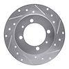 631-72011R Drilled/Slotted Brake Rotor [Silver], 1988-1993 Multiple Makes/Models, Position: Rear Right - image 1