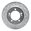 631-72012L Drilled/Slotted Brake Rotor [Silver], 1990-1994 Multiple Makes/Models, Position: Rear Left - image 1