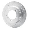 631-72012L Drilled/Slotted Brake Rotor [Silver], 1990-1994 Multiple Makes/Models, Position: Rear Left - image 2