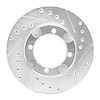 631-72013R Drilled/Slotted Brake Rotor [Silver], 1991-1992 Multiple Makes/Models, Position: Front Right - image 1