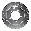 631-72017L Drilled/Slotted Brake Rotor [Silver], 1991-1993 Multiple Makes/Models, Position: Rear Left - image 1