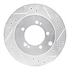 631-72017R Drilled/Slotted Brake Rotor [Silver], 1991-1993 Multiple Makes/Models, Position: Rear Right - image 1