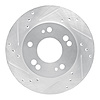 631-72023L Drilled/Slotted Brake Rotor [Silver], 1990-2005 Multiple Makes/Models, Position: Front Left - image 1