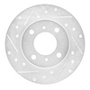 631-72025L Drilled/Slotted Brake Rotor [Silver], 1992-1996 Multiple Makes/Models, Position: Front Left - image 1