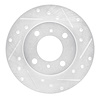 631-72025R Drilled/Slotted Brake Rotor [Silver], 1992-1996 Multiple Makes/Models, Position: Front Right - image 1