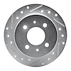 631-72026L Drilled/Slotted Brake Rotor [Silver], 1992-1996 Multiple Makes/Models, Position: Rear Left - image 1
